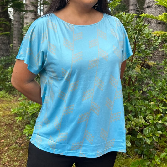Nanea Top - Maile Blue