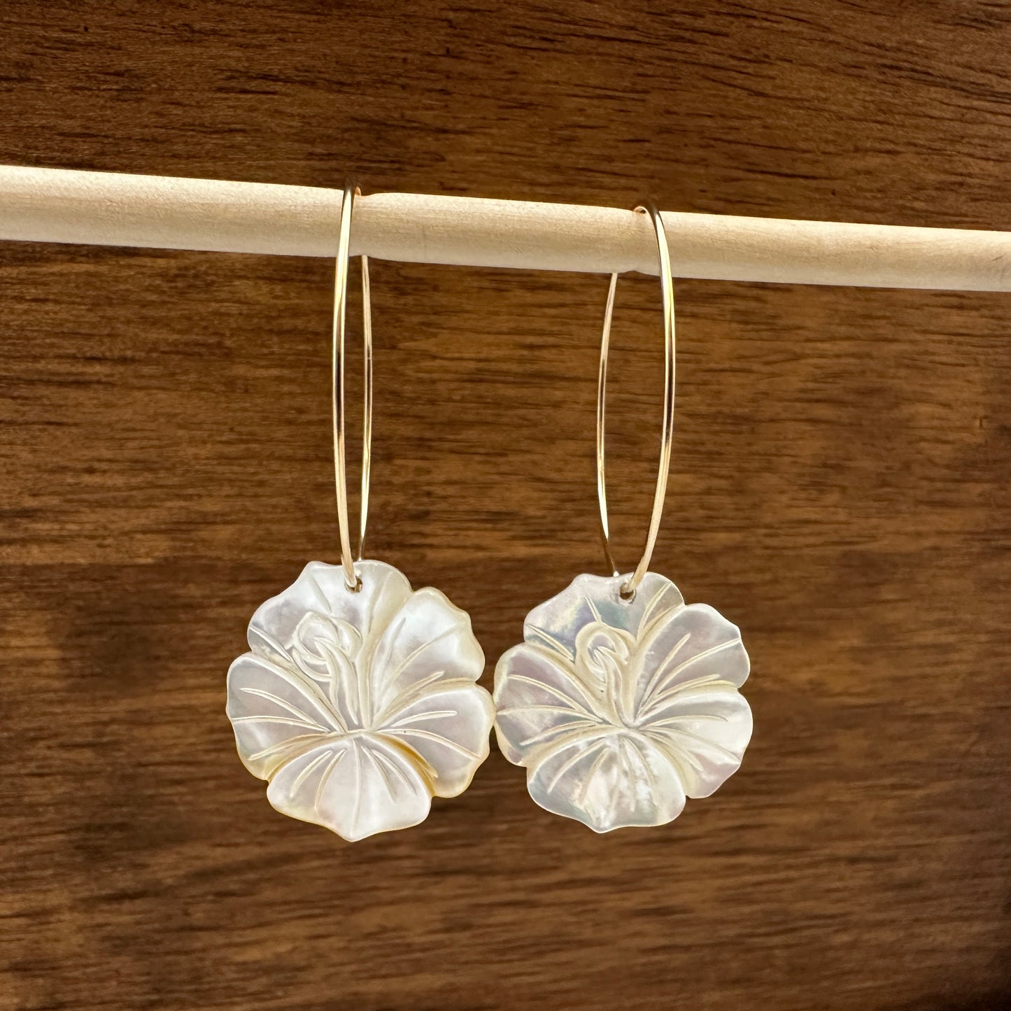 Hibiscus Hoop Earring