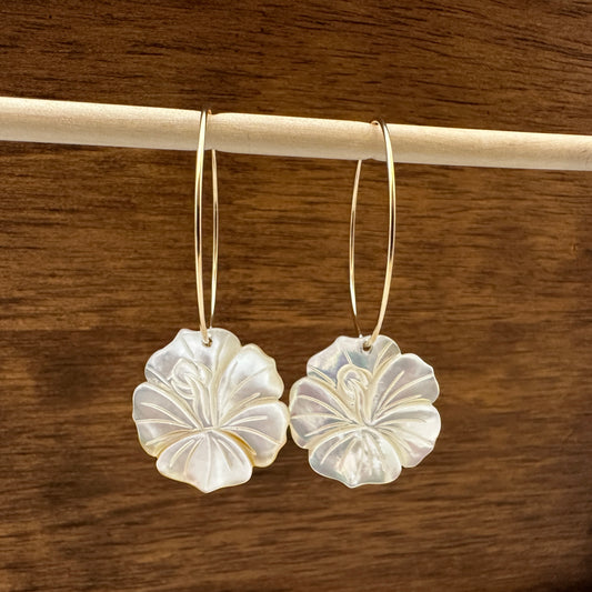 Hibiscus Hoop Earring
