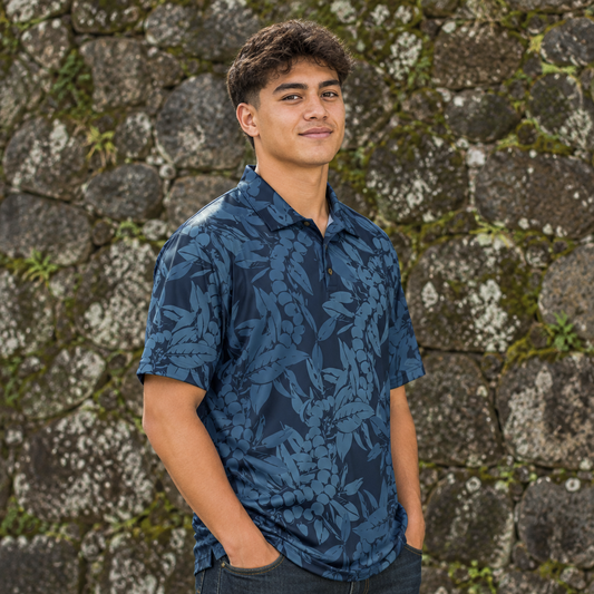 Menʻs Kokeʻe Polo - Blue