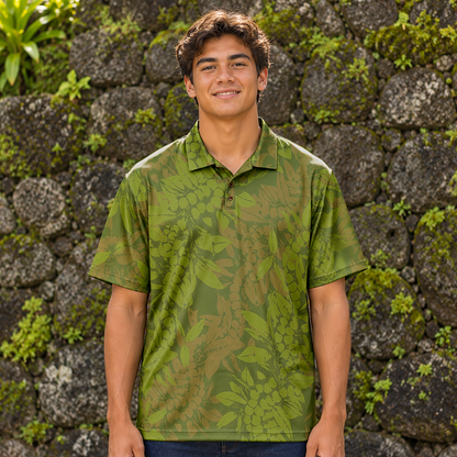 Menʻs Kokeʻe Polo - Green