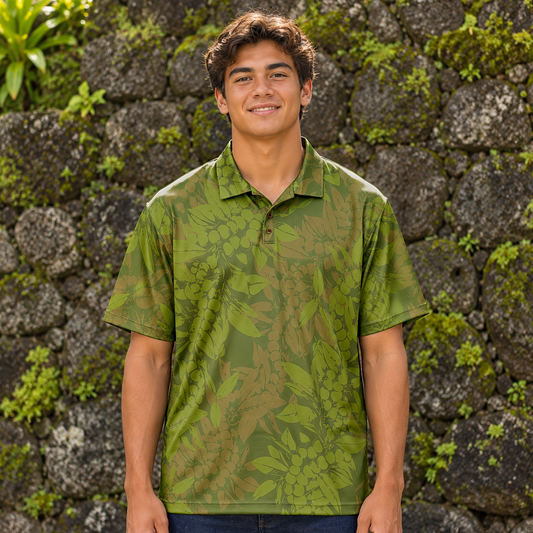 Menʻs Kokeʻe Polo - Green